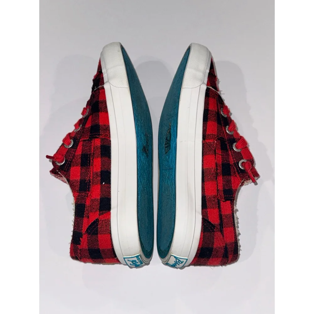 Blowfish Red & Black Buffalo Checkered Sherpa Lined Sneakers
